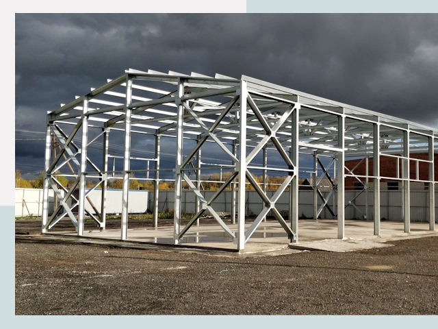 Двускатные ангары в Сасово от 606 руб. за квадрат