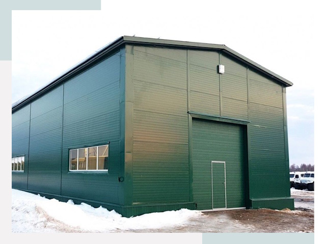 Двускатные ангары в Сасове