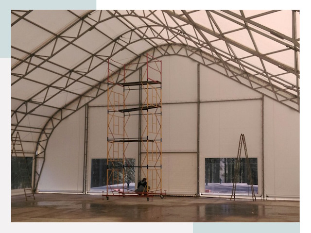 Шатровые ангары в Сасове